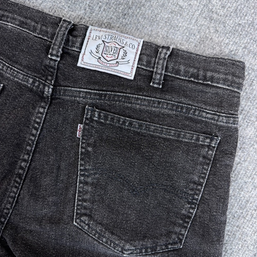 Vintage Levis Silvertab Jeans Men 38x30 Black Silver Medal Denim Straight 90s